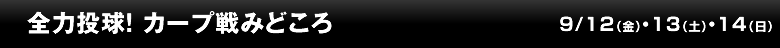 全力投球！カープ戦みどころ