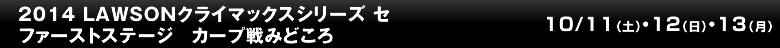 2014 LAWSONクライマックスシリーズ セ ファーストステージ　カープ戦みどころ