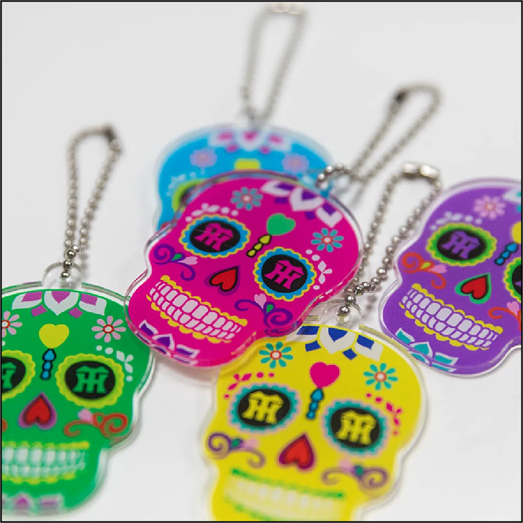 スカル アクリルキーホルダー 