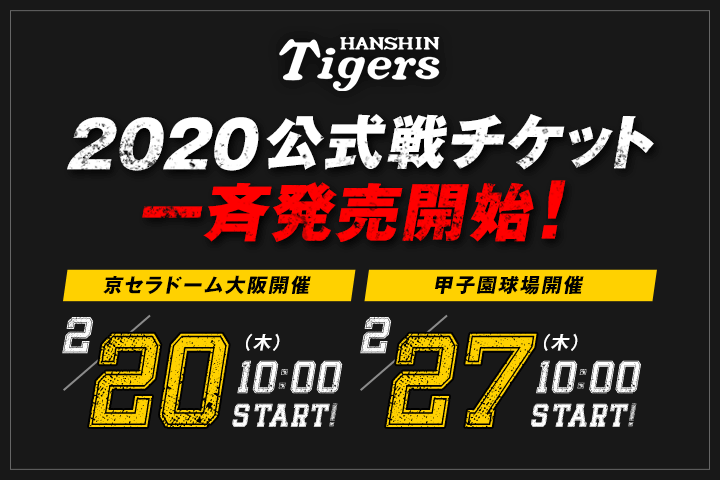 年間シートのチケット阪神タイガース甲子園球場　シーズンチケット2020