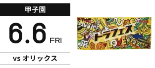 【甲子園】6月6日(金) vsオリックス